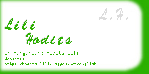 lili hodits business card